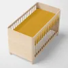 Fitted sheet HappyFriday BASIC KIDS Mustard 60 x 120 x 14 cm