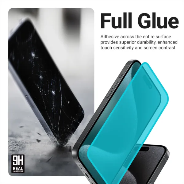 Crong 3D Armor Glass - Tempered Glass iPhone 17e / 16e / 14 / 13 / 13 Pro + Installation Frame