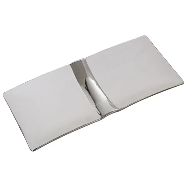 Puošmena Alexandra House Living Balta Sidabras Keramikinis 31 x 14 x 3 cm