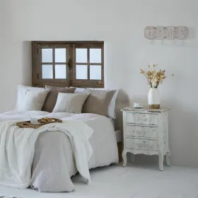 Ночной столик Alexandra House Living Белый 40 x 70 x 50 cm