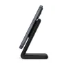 Crong MagSpot Stand - 2-in-1 Wireless Charger with MagSafe for iPhone and AirPods (Black)