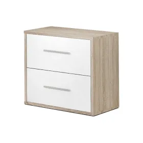 Nightstand Alexandra House Living White Metal Wood MDP 40 x 41 x 28 cm 2 drawers