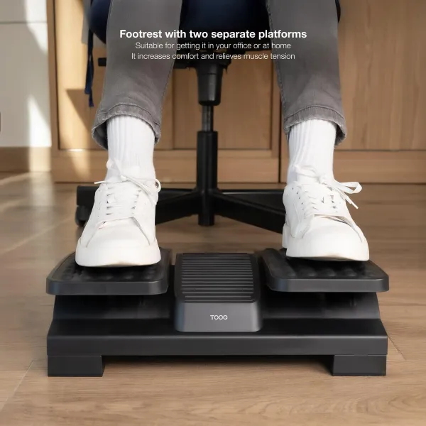 Ergonomic Footrest TooQ TQFR0605-B Black