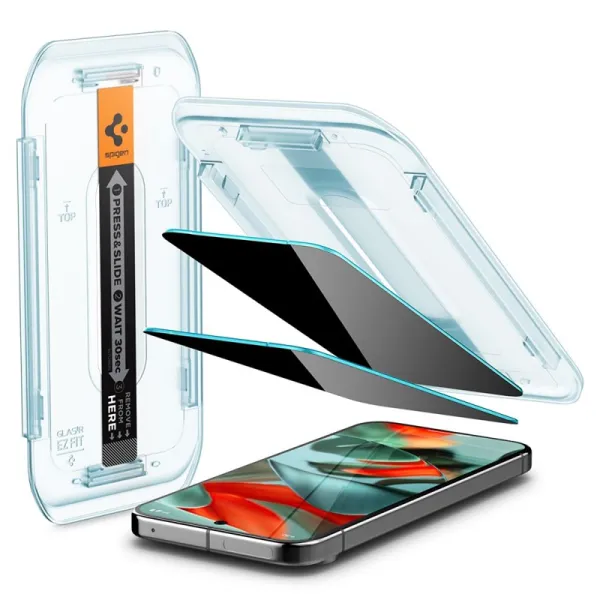 Spigen GLAS.TR EZ FIT Privacy 2-Pack - Tempered Glass with Privacy Filter for Google Pixel 9 Pro XL (2 pcs)