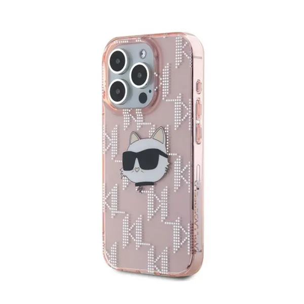 Karl Lagerfeld IML Choupette Head & Monogram - iPhone 15 Pro Max Case (pink)