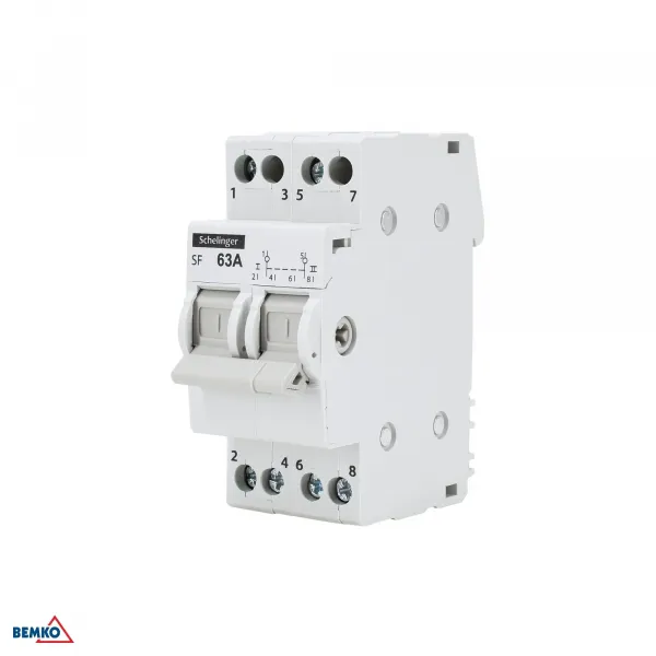 MODULAR CHANGEOVER SWITCH I-0-II 2P 63A