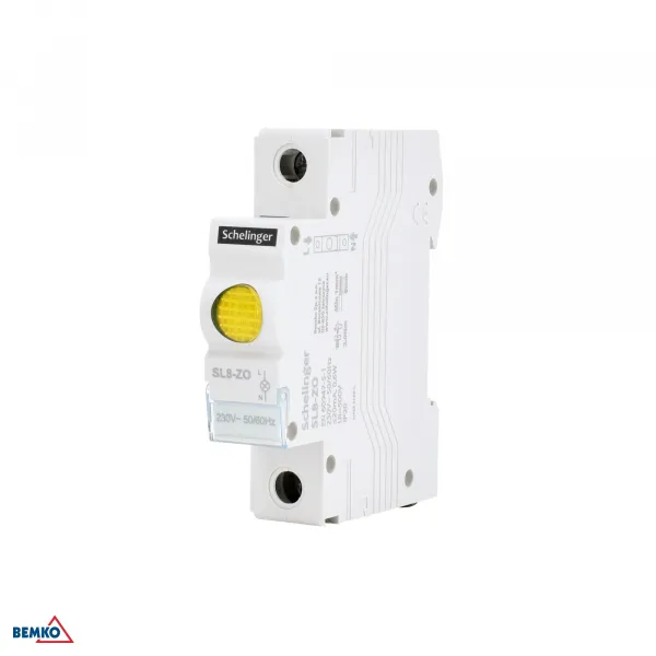 LED INDICATOR LIGHT SL8 YELLOW SCHELINGER