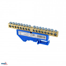 DIN RAIL TERMINAL BLOCK 6x9 BLUE