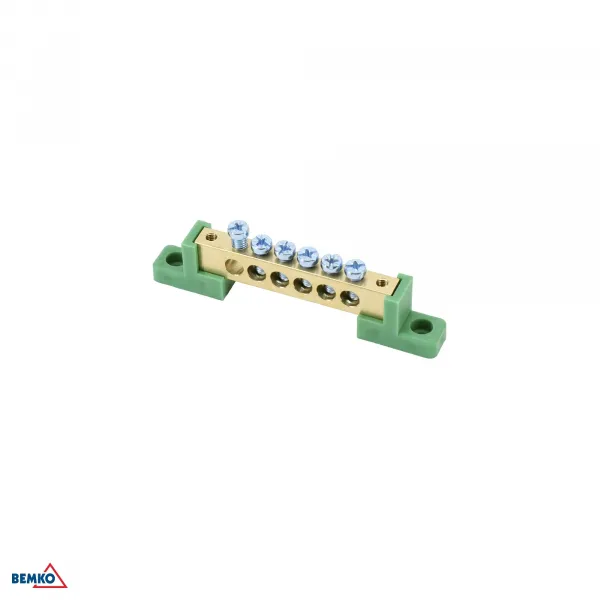 TERMINAL BLOCK ON FLAT ISULATORS 8x12 GREEN