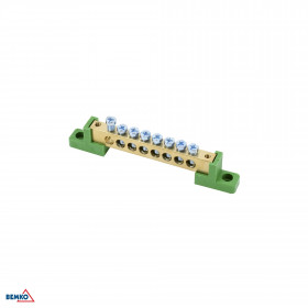 TERMINAL BLOCK ON FLAT ISULATORS 8x12 GREEN