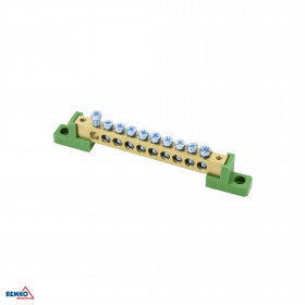 TERMINAL BLOCK ON FLAT ISULATORS 8x12 GREEN