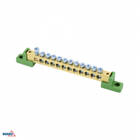 TERMINAL BLOCK ON FLAT ISULATORS 8x12 GREEN