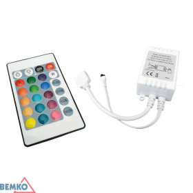 CONTROLLER LED + REMOTE CONTROL IR 72W 24 RGB