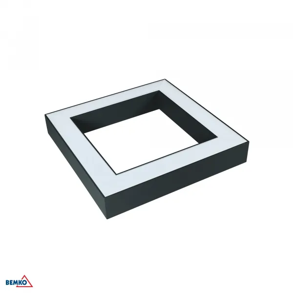 FIXTURE QUALIS SQUARE 34X34 30W 4K GRAPHITE COVER PC MICRO