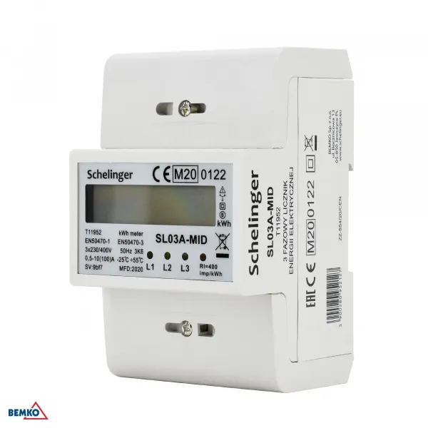 ELECTRICITY METER 3 PHASE MID SCHELINGER