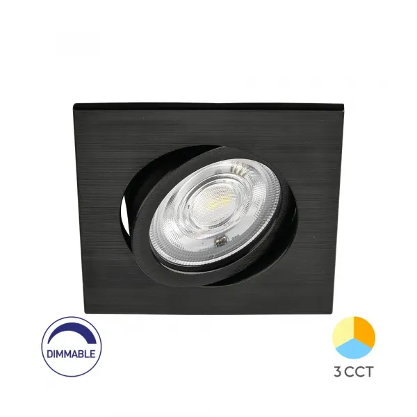 BRY-SPOTLED G3-7W-SQR-BLC-DIM-3IN1-LED SPOTLIGHT