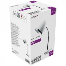 Basic Desk Lamp Clip White E27 max.15W