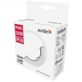 GU10 Frame Round White