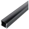 Alu Profile "U" 17.2x14.4mm Normal Black with Black cover 1m