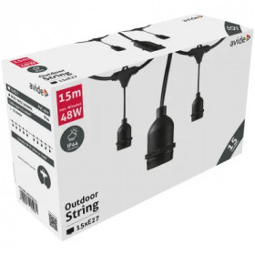 Outdoor E27 String 15m 15 sockets