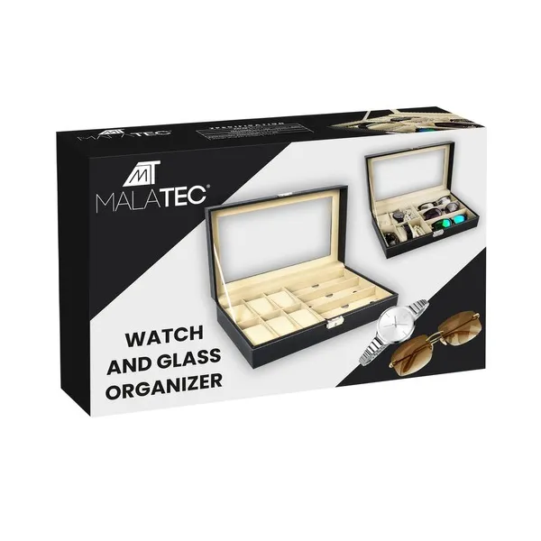 Watch and glasses organizer black