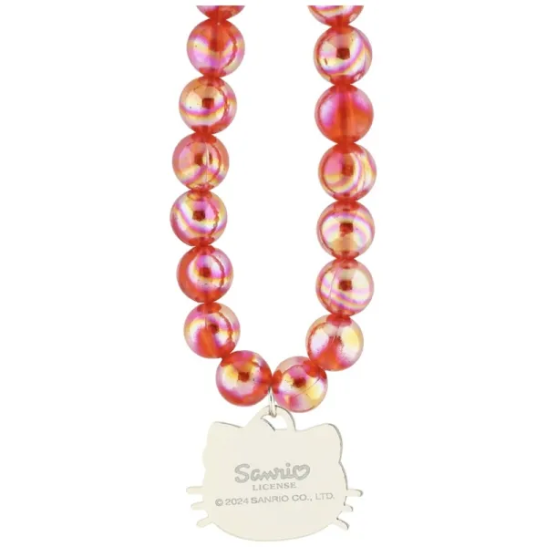 Hello Kitty Pearls Kitty Head - Phone Charm (Red)