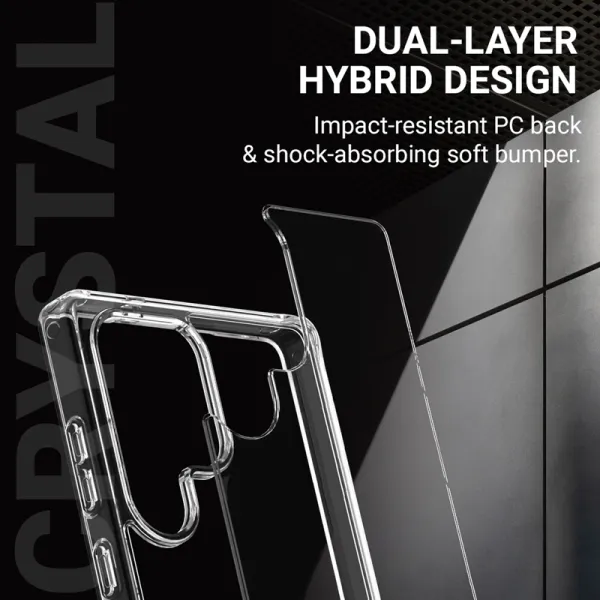 Crong Crystal Shield Cover - Samsung Galaxy S25 Ultra Case (Transparent)