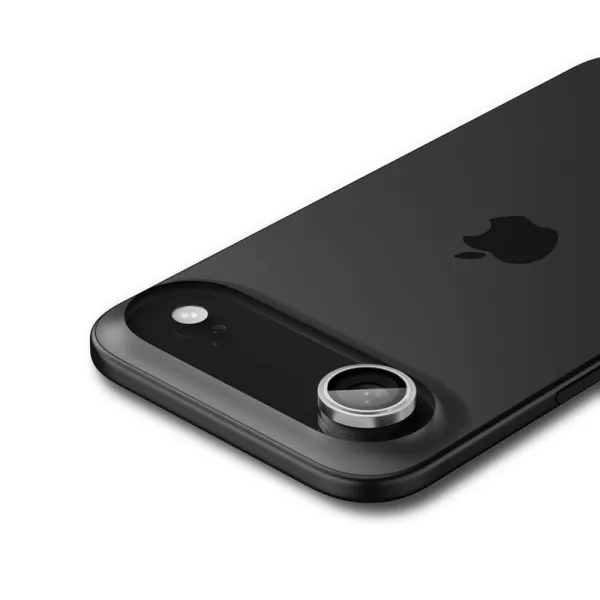 Spigen Optik Pro GLAS.TR EZ Fit Camera Protector 2-Pack - Camera Lens Glass for iPhone Air (2 pcs) (Silver)
