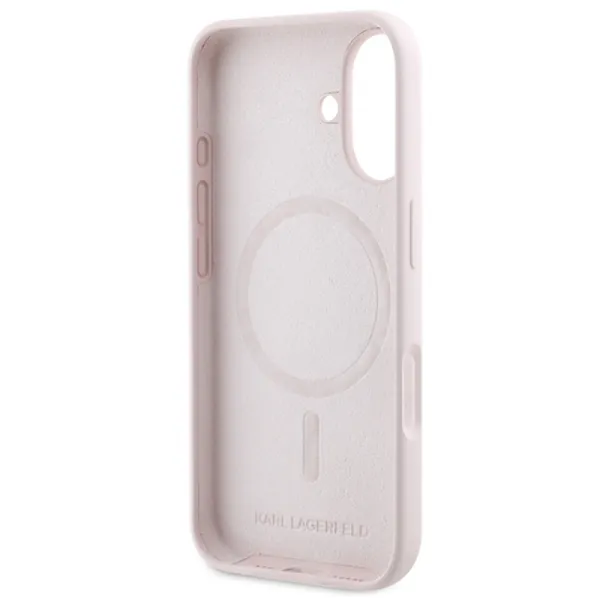 Karl Lagerfeld Silicone Karl & Choupette Ring MagSafe - Case iPhone 16 (pink)