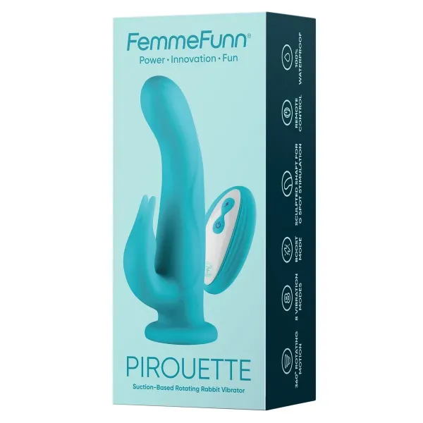 Dual Stimulation Vibe FemmeFunn Pirouette Turquoise