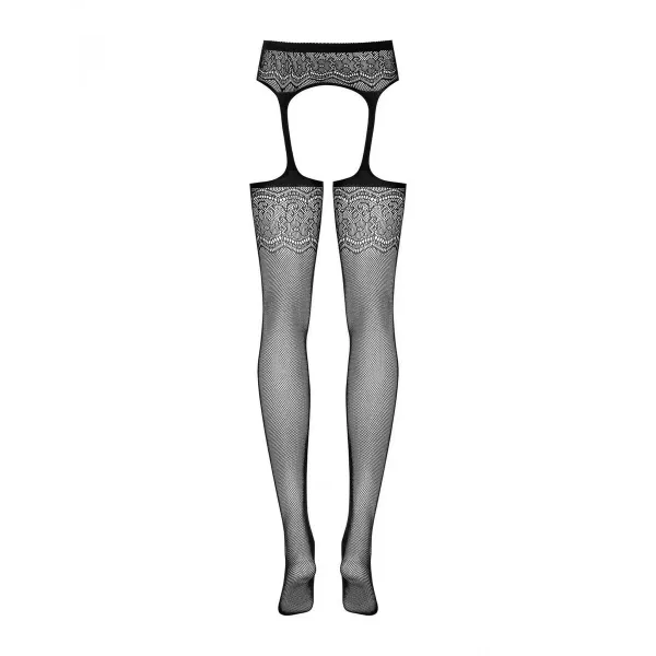 Stockings with Garter Obsessive S207 S/M/L Black