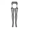 Stockings with Garter Obsessive S207 XL/XXL Black