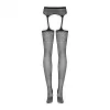 Stockings with Garter Obsessive S207 XL/XXL Black