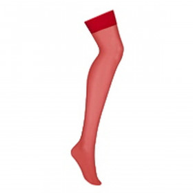 Stockings with Garter Obsessive OB1472 Red S/M