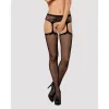 Stockings with Garter Obsessive Garter stockings S232 S/M/L Black