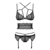 Lace Underwear Set Obsessive Frivolla Black S/M