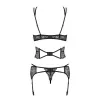 Lace Underwear Set Obsessive Frivolla Black S/M