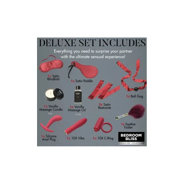 Erotic Bondage Set XR Red 11 Pieces