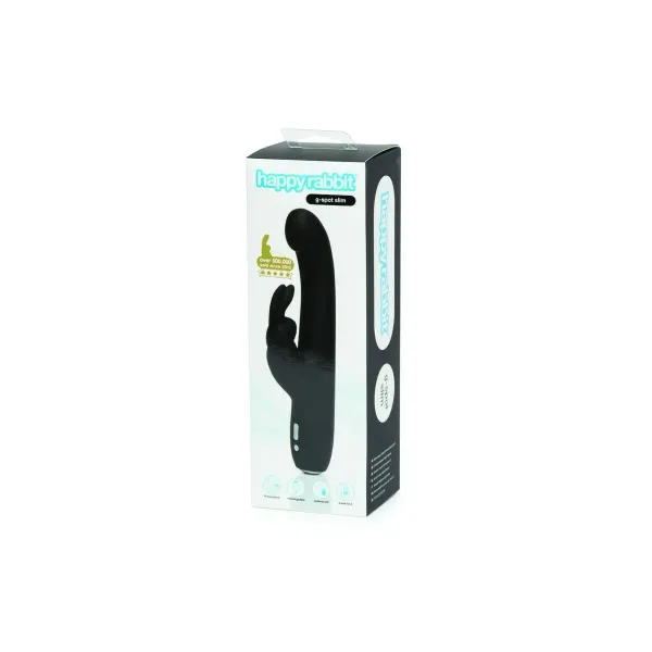 Slimline G-Spot Rabbit Vibrator Happy Rabbit G-Spot Black
