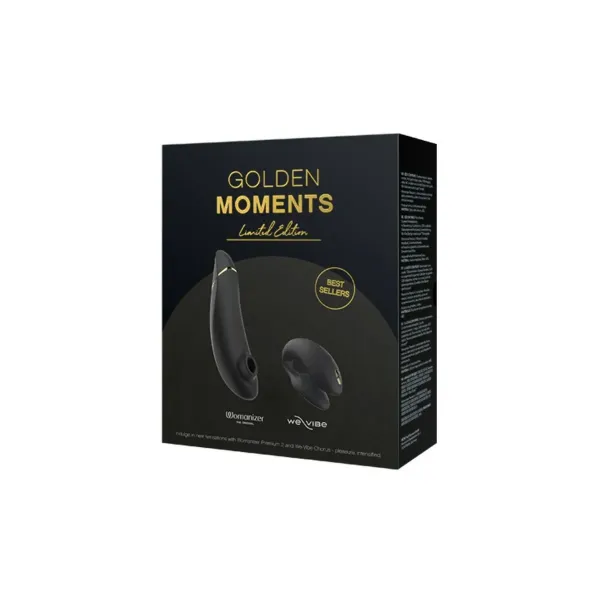 Couples Massager Womanizer Golden Black