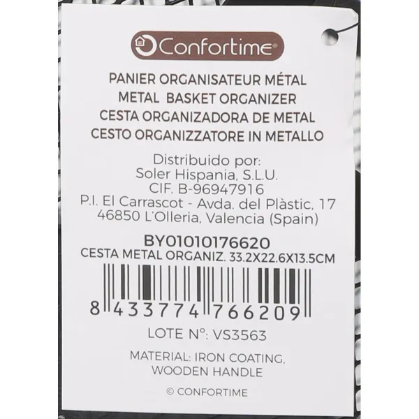 Universalus pintas krepšys Confortime Metalinis 33,2 x 22,6 x 13,5 cm (10 vnt.)