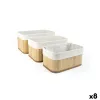 Basket set Confortime Brown Beige Bamboo 3 Pieces (8 Units)