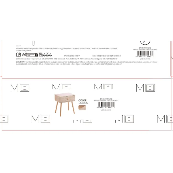 Spintelė MobleKit Ruda 40 x 30 x 47 cm Medžio MDF (4 vnt.)