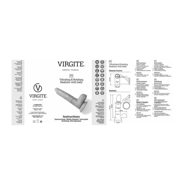Realistic Vibrator Virgite 19 cm