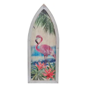 Sienų dekoracija DKD Home Decor Medžio Rožinis flamingas Tropinis