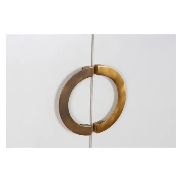 Spintelė DKD Home Decor Balta Auksinis Metalinis Tuopos 120 x 50 x 175 cm