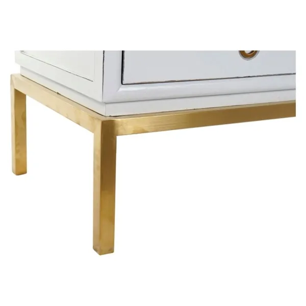 Spintelė DKD Home Decor Balta Auksinis Metalinis Tuopos 120 x 50 x 175 cm