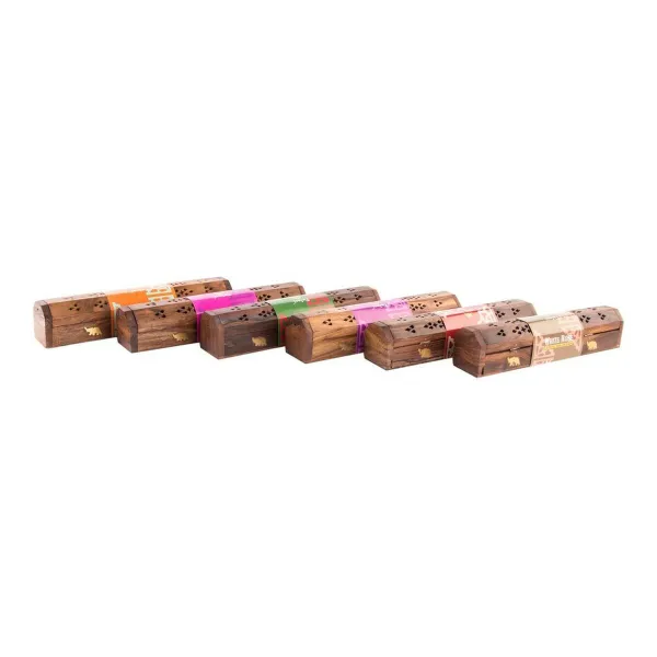 Eterisko eļļu dedzinātājs DKD Home Decor Koks Bambuss Mandala Dabisks 26 x 8 x 8 cm Vīraks (6 gb.)
