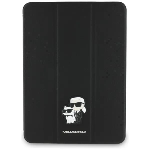 Karl Lagerfeld Book Cover Saffiano Magnetic Karl & Choupette - Case iPad Pro 11" M4 (2024) (black)