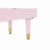 Nightstand DKD Home Decor 52 x 42 x 65 cm Metal Light Pink Mango wood